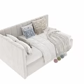 Modern Stylish Sofa Bed with Pink Blue Color Options Pillows and Blanket