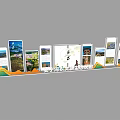 Anning River Culture Exchange Center Corridor With Exhibition Panels And Cultural Displays