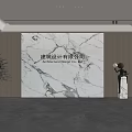 Modern Front Desk Background Wall Simple Background Wall Front Desk Reception Area Background Wall Company Front Desk Background Wall 3d model