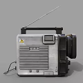 Vintage Television With Antenna Colorful Display Screen And Classic Metal Casing Design