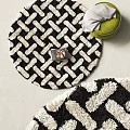 Modern Round Carpet Decorative Ornaments Plush Carpet 3d model