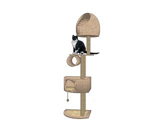 Modern cat climbing frame 3d model