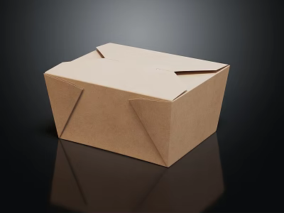 Decorative Ornament Set Collection Packaged In Brown Cardboard Box For Home 3d model