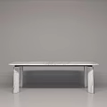 Elegant Marble Dining Table With Modern Sleek Design And Smooth Surface For Home Decor 3d model