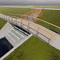 Modern Bridge Characteristic Landscape Bridge 3d model