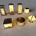 Outdoor Lights With Various Modern Designs And Different Geometric Shapes For Garden Decor