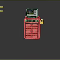 Black Electronic Terminal With Green Illuminated Buttons Yellow Slot And Screen