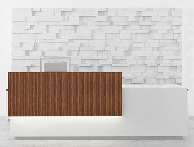 Modern reception desk 3d model