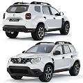 White Renault SUV Exterior Design With Roof Rack And Black Wheels