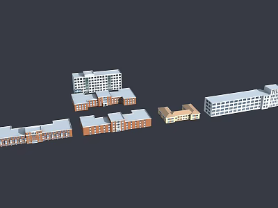 Diverse Building Models Featuring Different Colors Heights And Architectural Designs 3d model