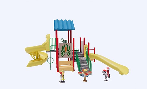 Modern slide children's playground children'slide 3d model