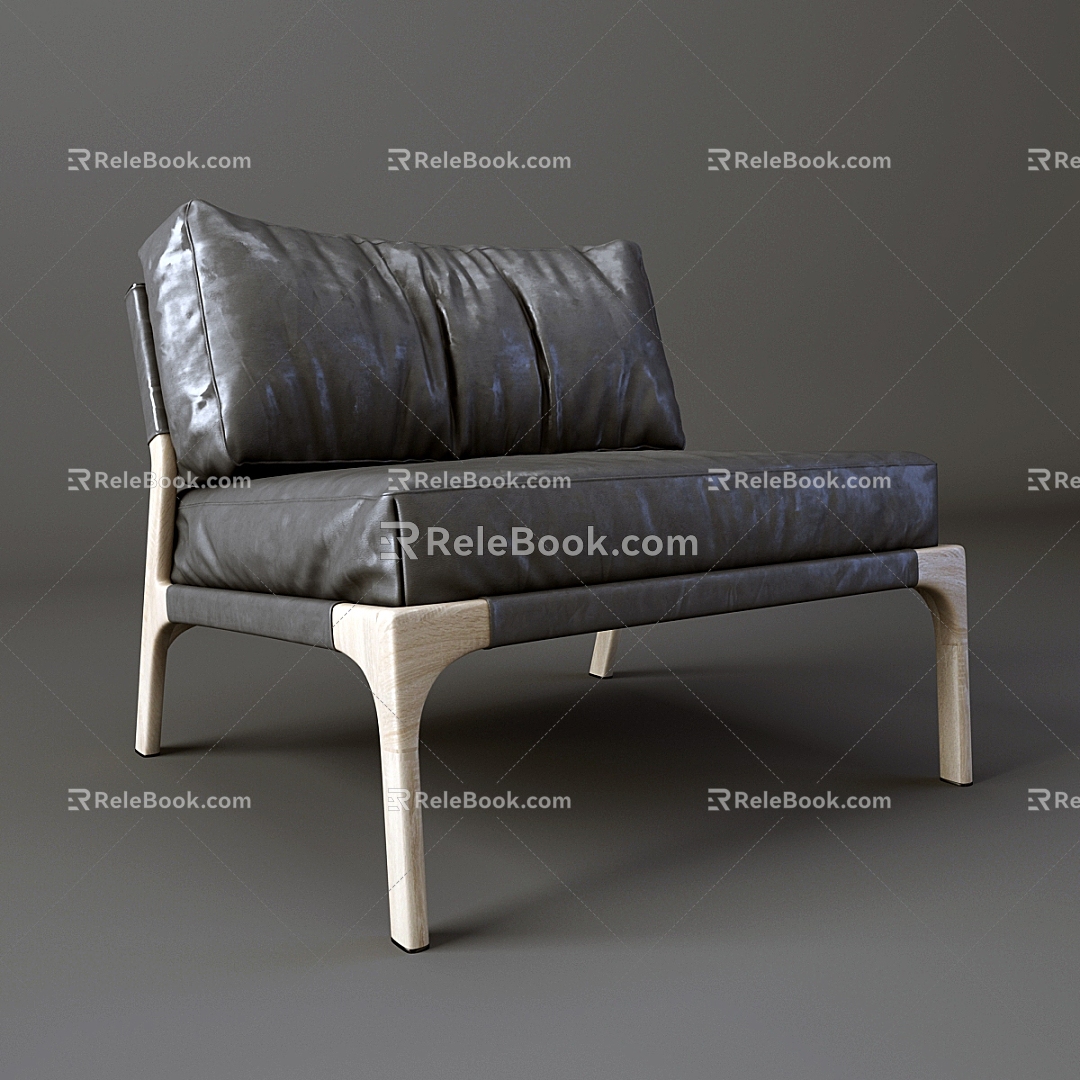 Sofa Single Sofa Seat Casual Sofa Single Chair 3d model