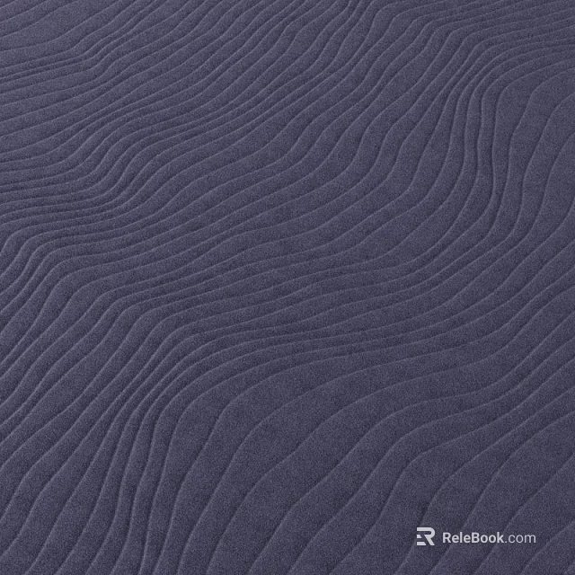 Purple Square Carpet With Wavy Textured Pattern Soft Surface Design For Home Decor 3d model