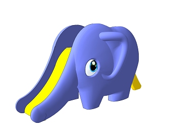 Elephant slide for children 3d model