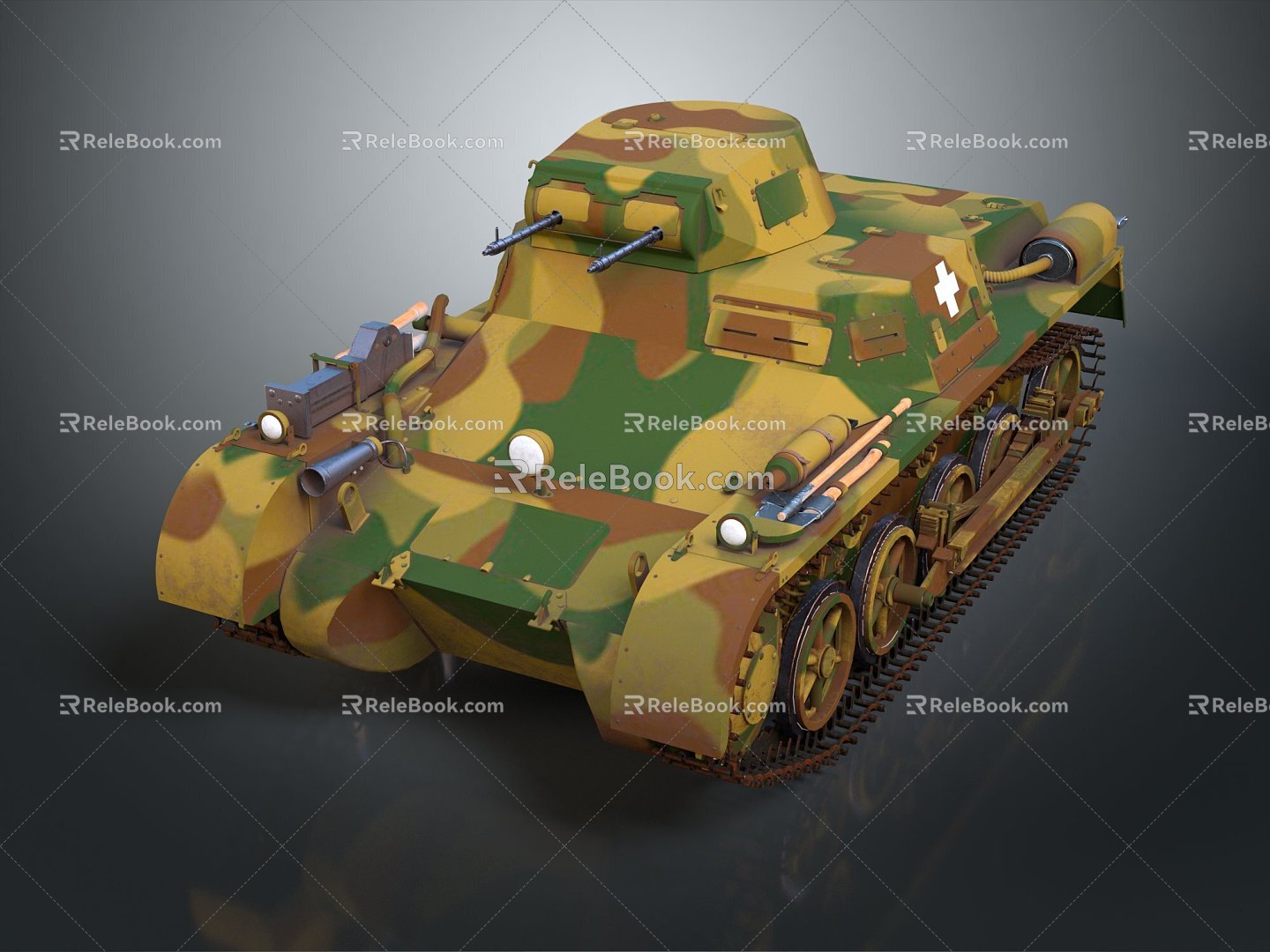 Modern tanks, military vehicles, mechanized units, armored units 3d model