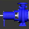 Blue Industrial Centrifugal Pump With Mechanical Components And Stable Base