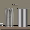Modern Shower Sauna Interior Design With White Shower Curtain And Radiator Accessories
