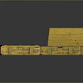 Yellow Wooden Boxes With Open And Closed Lids And Shipping Labels