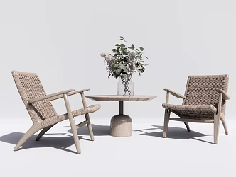 Qui outdoor tables and chairs leisure tables and chairs 3d model