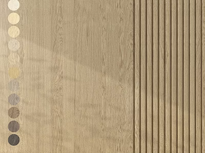 Wooden Components With Natural Texture Vertical Stripe Design And Color Samples 3d model