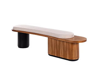 Nordic Solid Wood Long Dining Stool Door Shoe Changing Stool Bench Cloakroom Stool Bedroom Bed End Stool 3d model