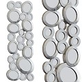 Modern mirror mirror metal panel mural 3d model