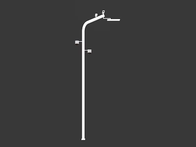 Modern Urban Roadside Infrastructure Street Light Pole Design And Structure 3d model