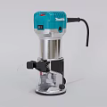 Makita Electric Router Woodworking Power Tool With Blue Silver Design And Black Base