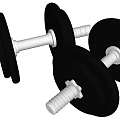 Pair of Black Metal Dumbbells Essential Sports Equipment for Fitness Workouts