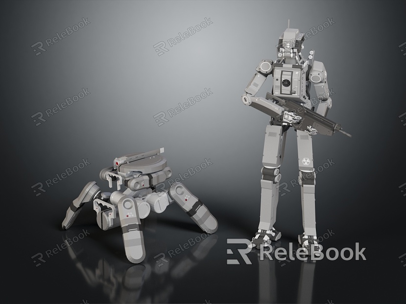 Modern Robot Robot Warrior Mechanical Warfighter Mechanical Armor Combat Robot model