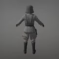 Game And Movie Character Wearing Light Gray Military Tactical Uniform With Helmet Armor And Boots