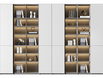 Modern bookcase 3d model