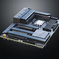 Smart Machine Core Motherboard Featuring Advanced Circuitry And High Tech Components 3d model