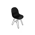 Modern Black Single Chair With Sleek Metal Frame And Stylish Design