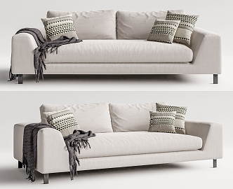 Modern double sofa 3d model