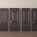 New Chinese-style security door 3d model