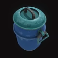 Bucket Bucket Trash Bin Plastic Bucket Broken Bucket Old Bucket Abandoned Bucket Storage Bucket Container Low Face Number Low Mold Simple Mold Game Movie Realistic 3d model