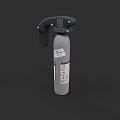 Fire Extinguisher Type Weapon With Silver Cylinder Black Handle And Nozzle