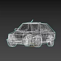 Red Vintage Small Car 3D Rendered With Retro Compact Stylish Design