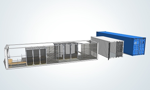 INDUSTRIAL LOFT CONTAINER HOUSING 3d model