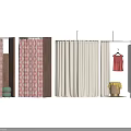 Commercial Storage Cabinets With Curtain Doors And Wooden Frames For Business Use