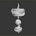 White Knotted Rope Decorative Items In Various Sizes For Modern Home Living