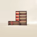Modern TV Stand With Mounted TV Open Shelves Drawers And Decorative Ornaments