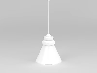 Minimalist White Pendant Light With Conical Shade And Simple Design For Modern Interiors 3d model