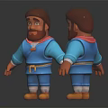 Two 3D Cartoon Characters With Blue Outfit Brown Hair And Similar Design