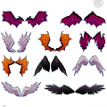 Colorful Animal Wing Wall Decor With Various Colors For Home Decoration