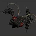 Industrial LOFT Robot Iron Man Mech Warrior Machine Battlearm Mechanical Battlearm Machine Fighter Robot 3d model