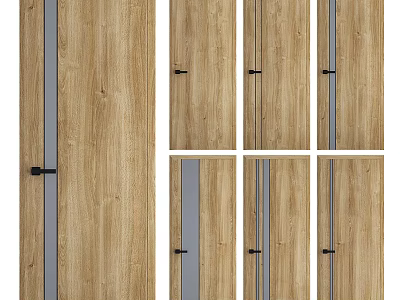 Nordic Simple Single Door Room Door Entry Door Bedroom Door 3d model