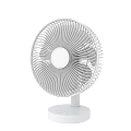 Sleek Modern White Air Cooler Fan With Circular Grille And Base Control Buttons Design
