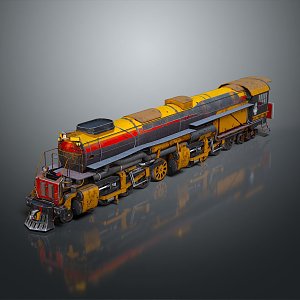 vintage train steam train carriage locomotive head steam carriage train vehicle 3d model